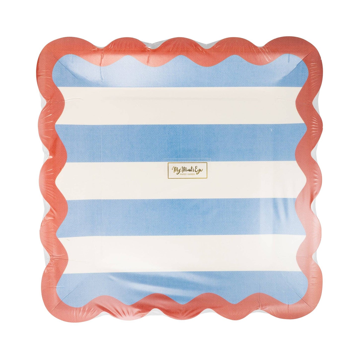 My Mind’s Eye - HAM1141 - Hamptons Stripes 9" Ric Rac Trim Paper Plate