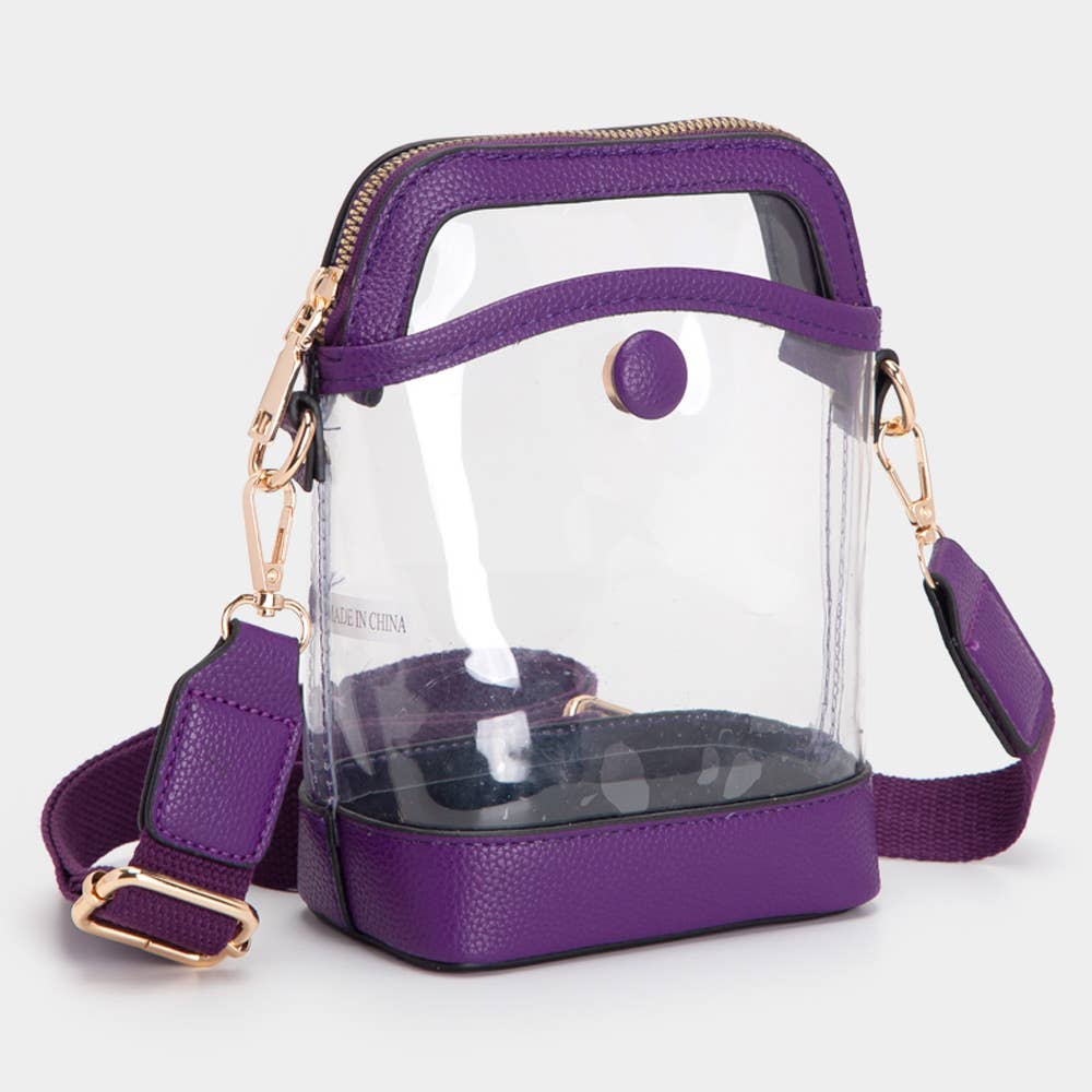 Clear Crossbody Bag: Silver