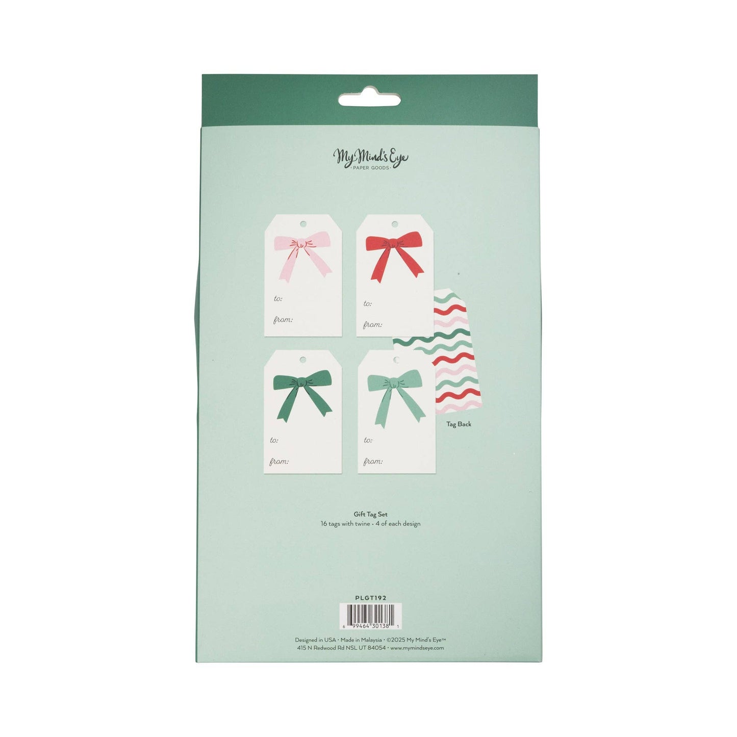 My Mind’s Eye - PLGT192 - Bow Gift Tag Set
