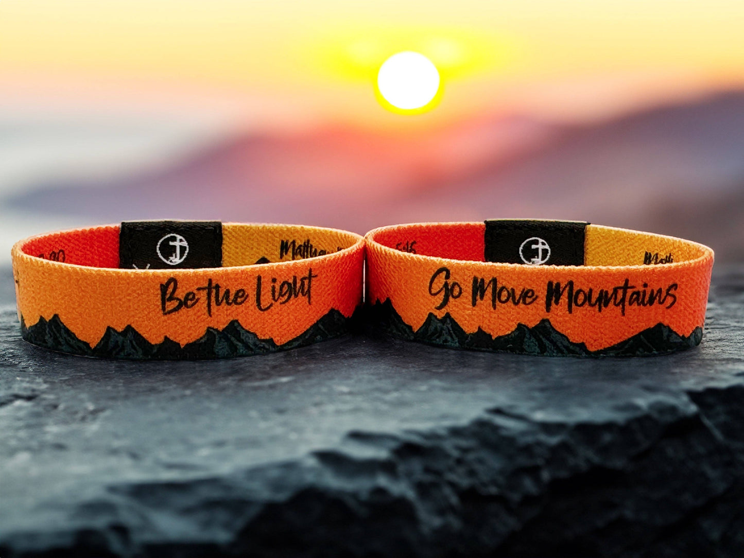 Versible - Sunrise / Matthew 5:16 & Matthew 17:20 Wristband: Medium