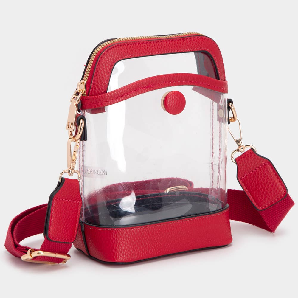 Clear Crossbody Bag: Silver