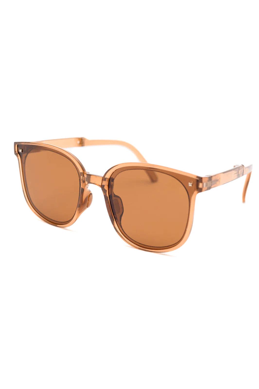 Collapsible Girlfriend Sunnies & Case in Champagne: OS
