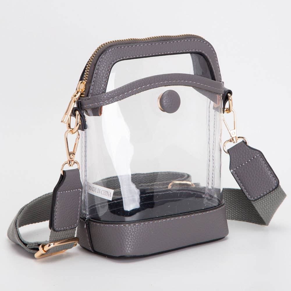 Clear Crossbody Bag: Silver