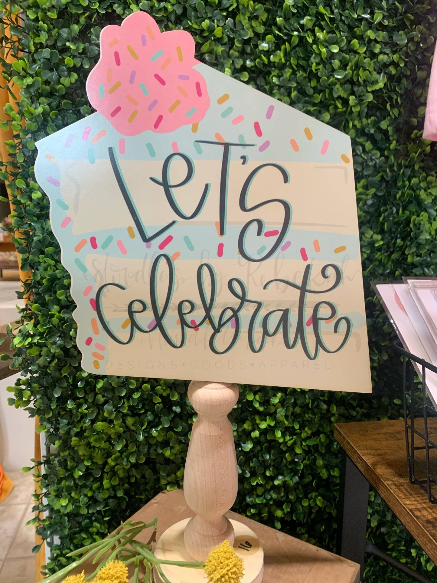 Doodles By Rebekah - Let's Celebrate Doorhanger/Topper/Attachment: 8-inch Large Attachment