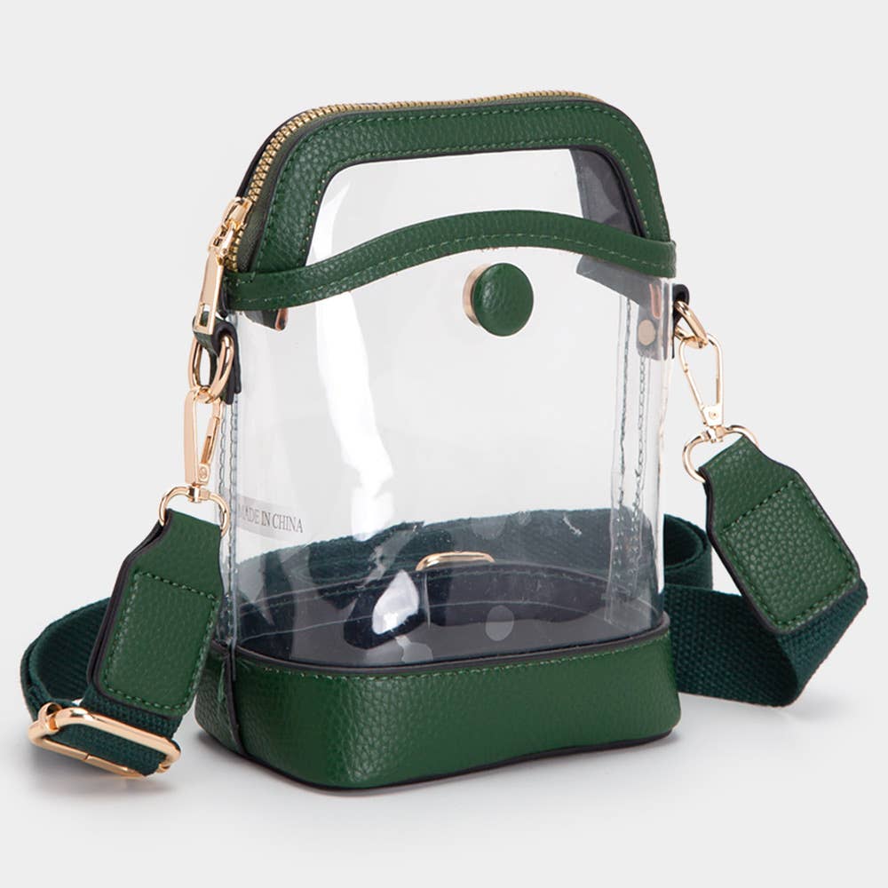 Clear Crossbody Bag: Silver