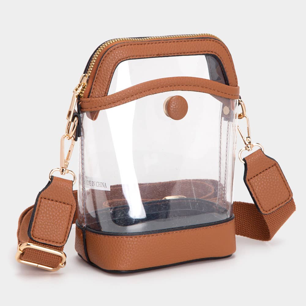 Clear Crossbody Bag: Silver