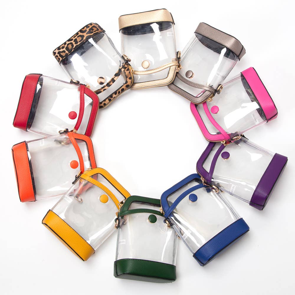 Clear Crossbody Bag: Silver