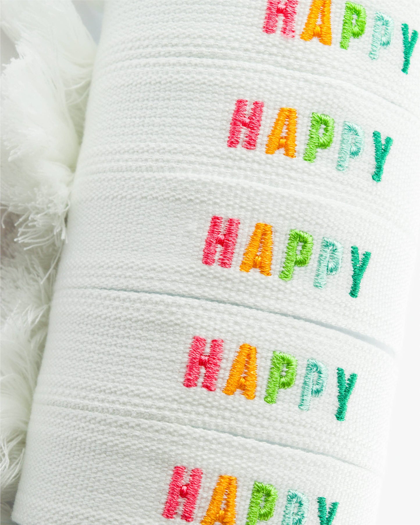 Cleary Lane - Colorful Embroidered Bracelets: Hot Pink | Be Kind