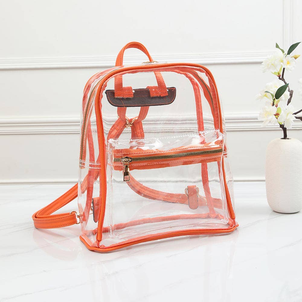 Clear Backpack Bag: White