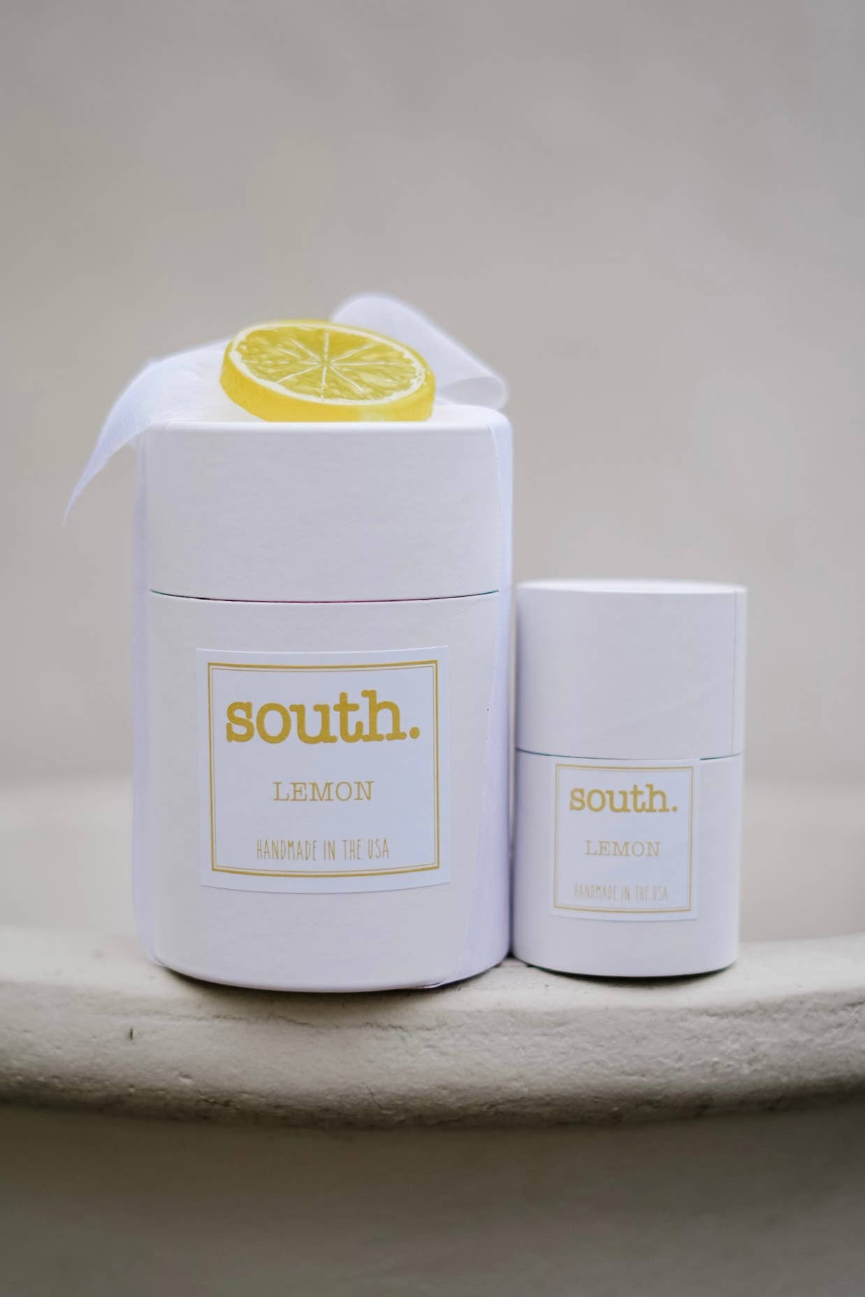 The South Candle - Lemon Scented Soy Wax Filled Candle, 60-80 Hour Burn Time: Regular