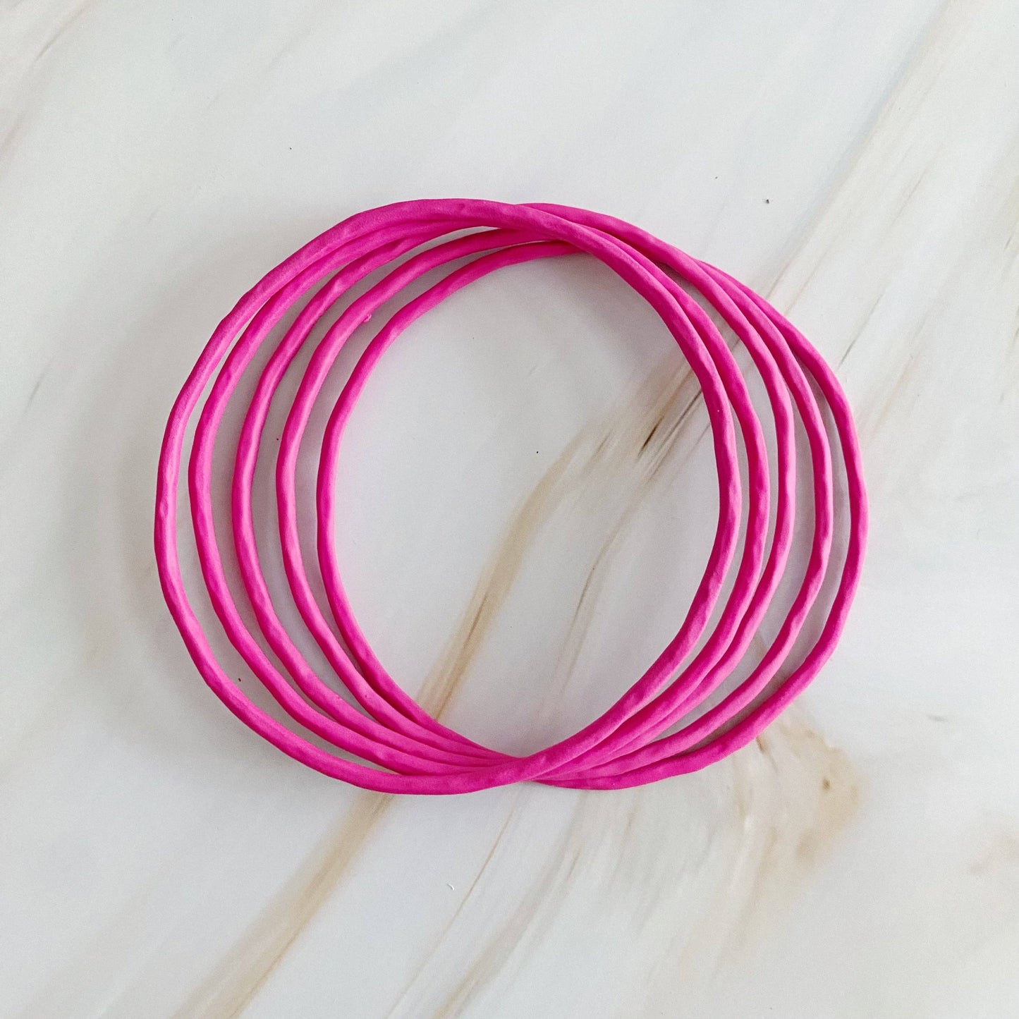 Ellison+Young - Color Of Your Game Slim Bangle Set Of 5: Red