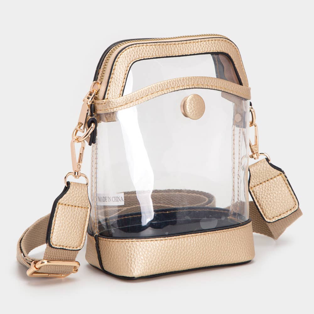 Clear Crossbody Bag: Silver