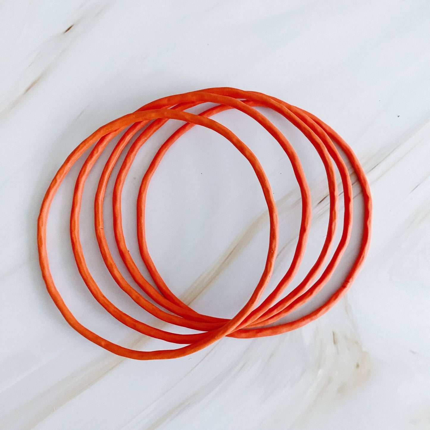 Ellison+Young - Color Of Your Game Slim Bangle Set Of 5: Red