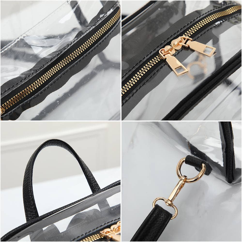 Clear Backpack Bag: White