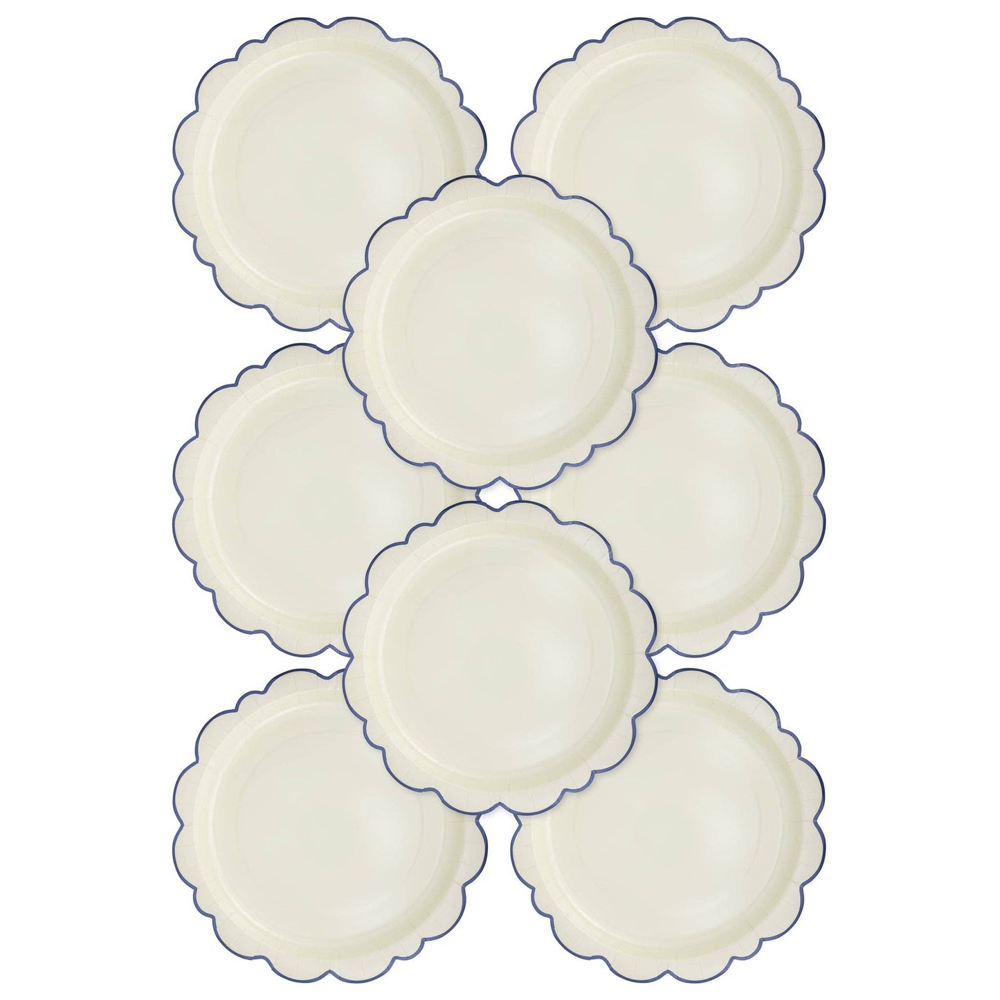 My Mind’s Eye - PEM1042 - Pembroke Cream with Blue Edge 12" Paper Plate