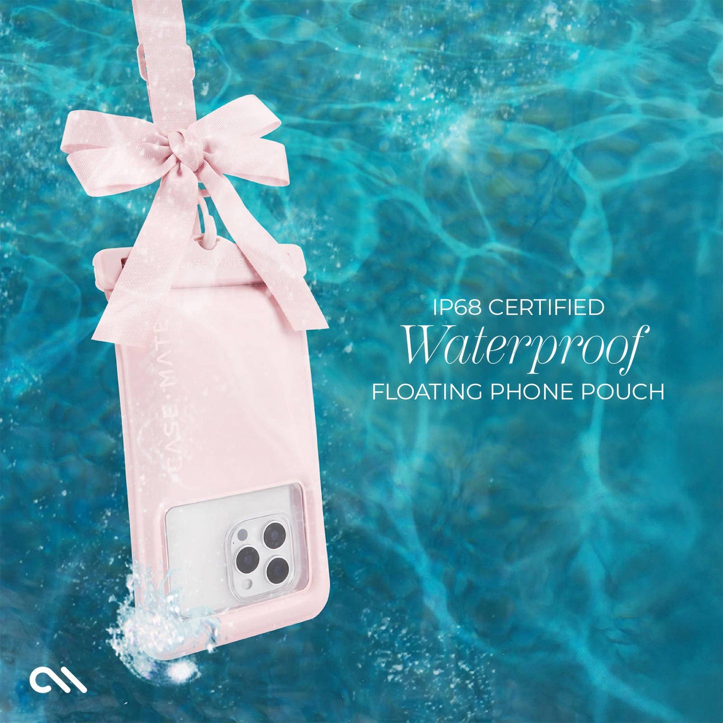 Case-Mate - Ballet Pink Bow Waterproof Floating Pouch: Ballet Pink