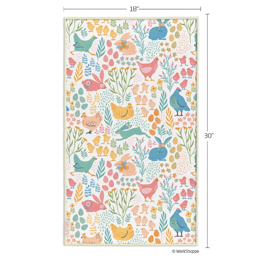WerkShoppe - Springtime Friends Microfiber Kitchen Towel