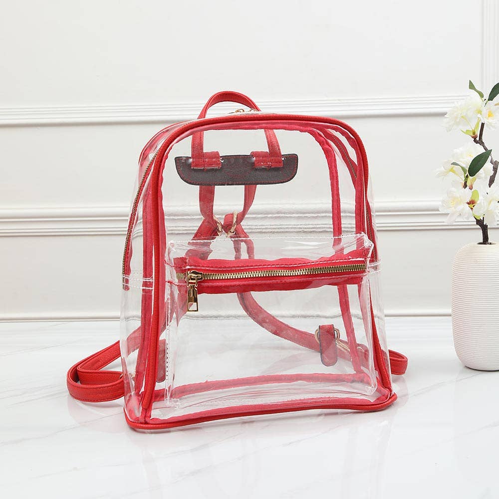 Clear Backpack Bag: White