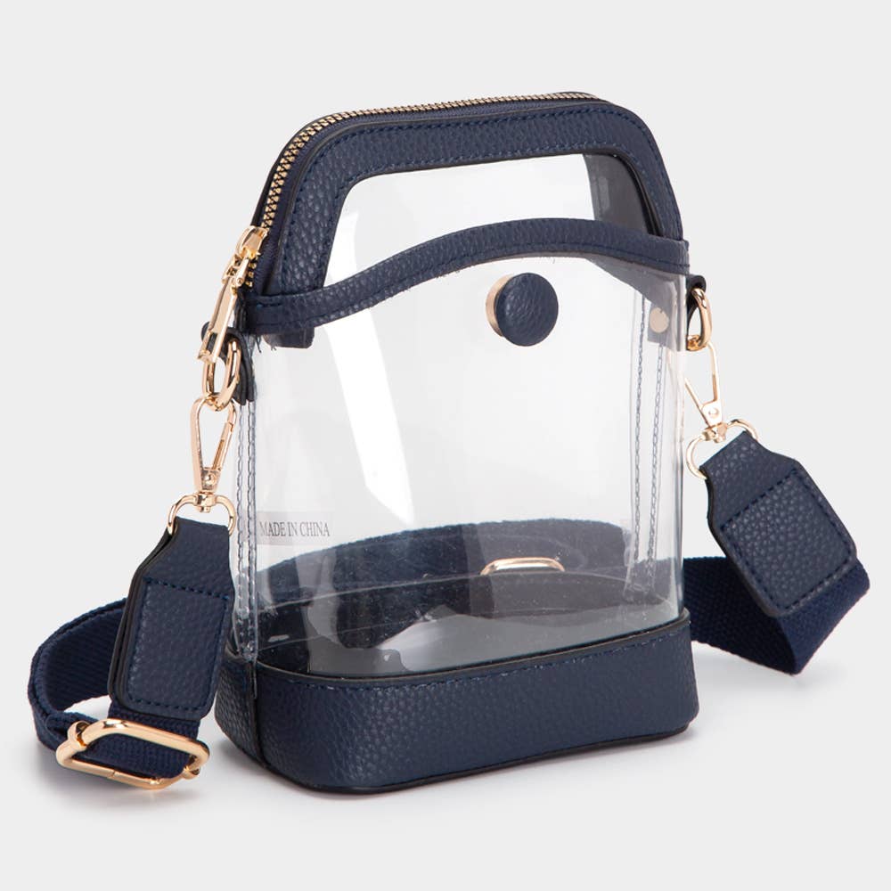 Clear Crossbody Bag: Silver