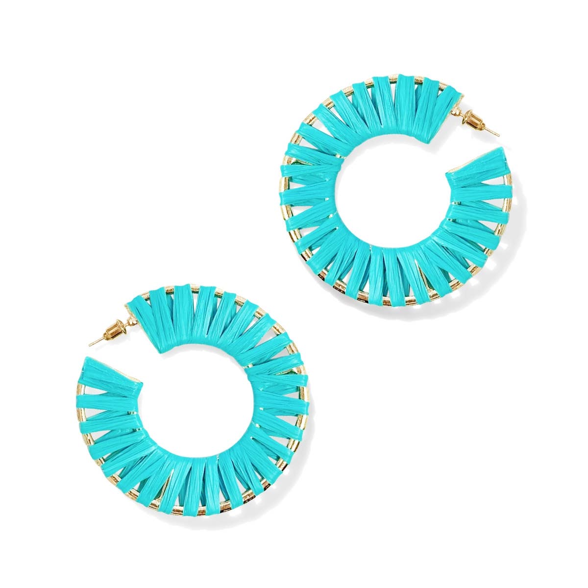 Viv&Lou - Aqua Raffia Georgia Earrings