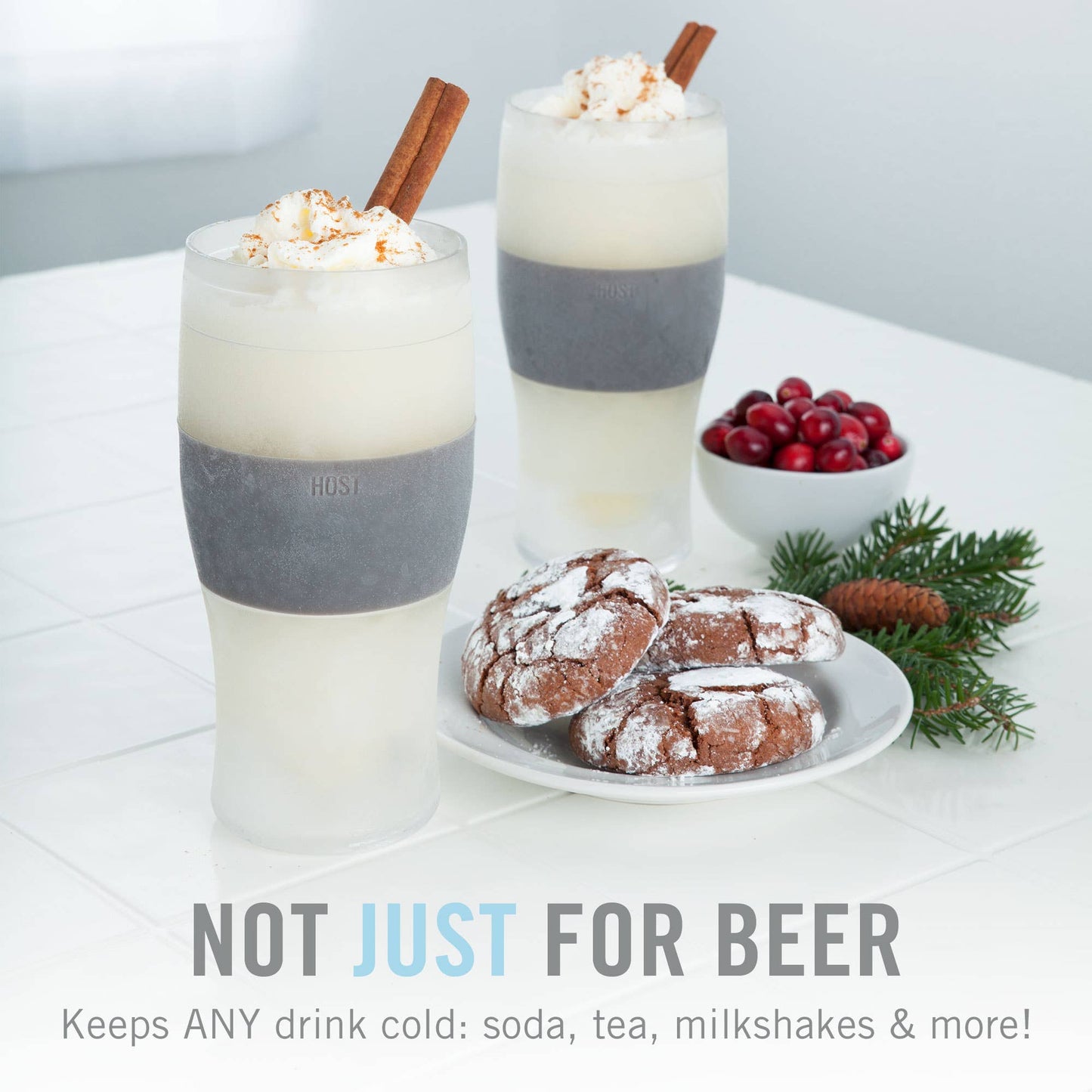 HOST - Beer FREEZE™ Cooling Cup Insulated w/ Cooling Gel - Gray