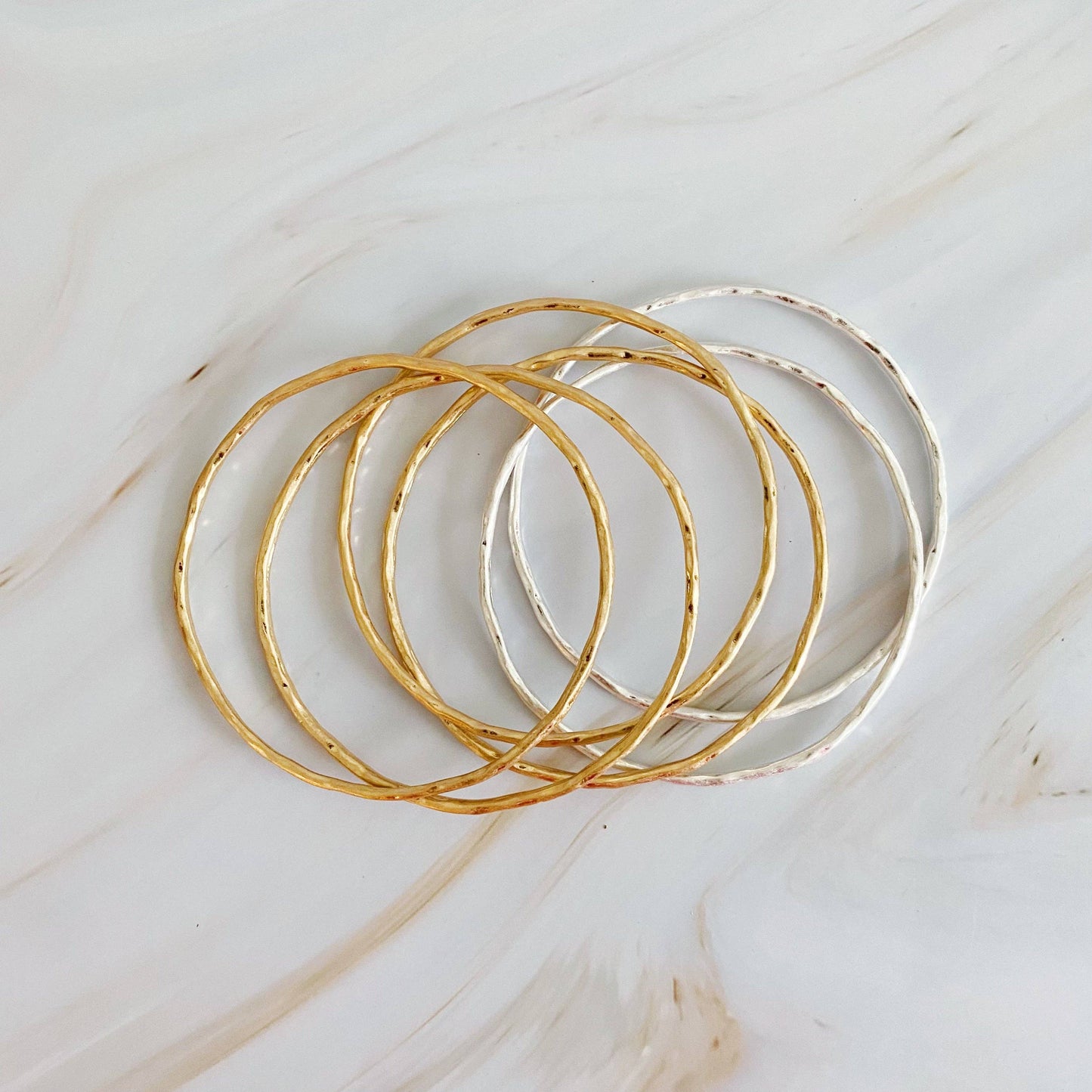 Ellison+Young - Color Of Your Game Slim Bangle Set Of 5: Red