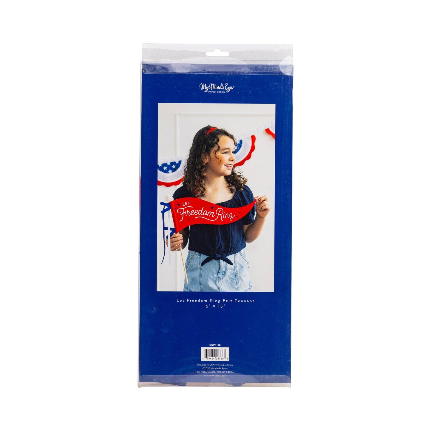 My Mind’s Eye - SSP1115 - Let Freedom Ring Felt Pennant Banner