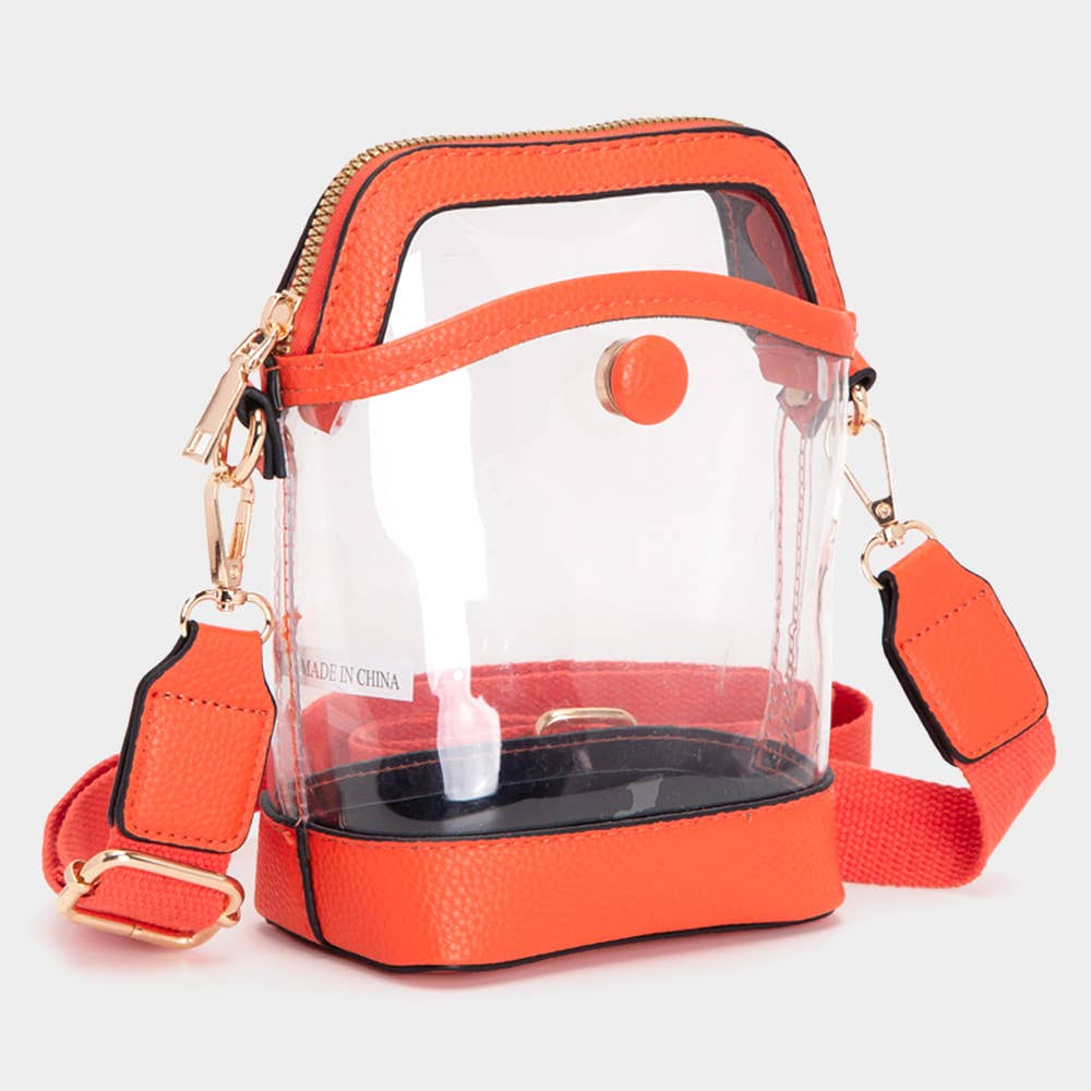 Clear Crossbody Bag: Silver