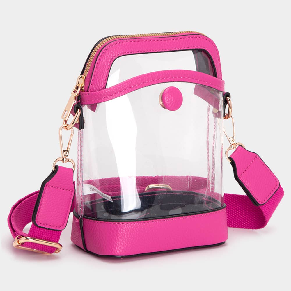 Clear Crossbody Bag: Silver
