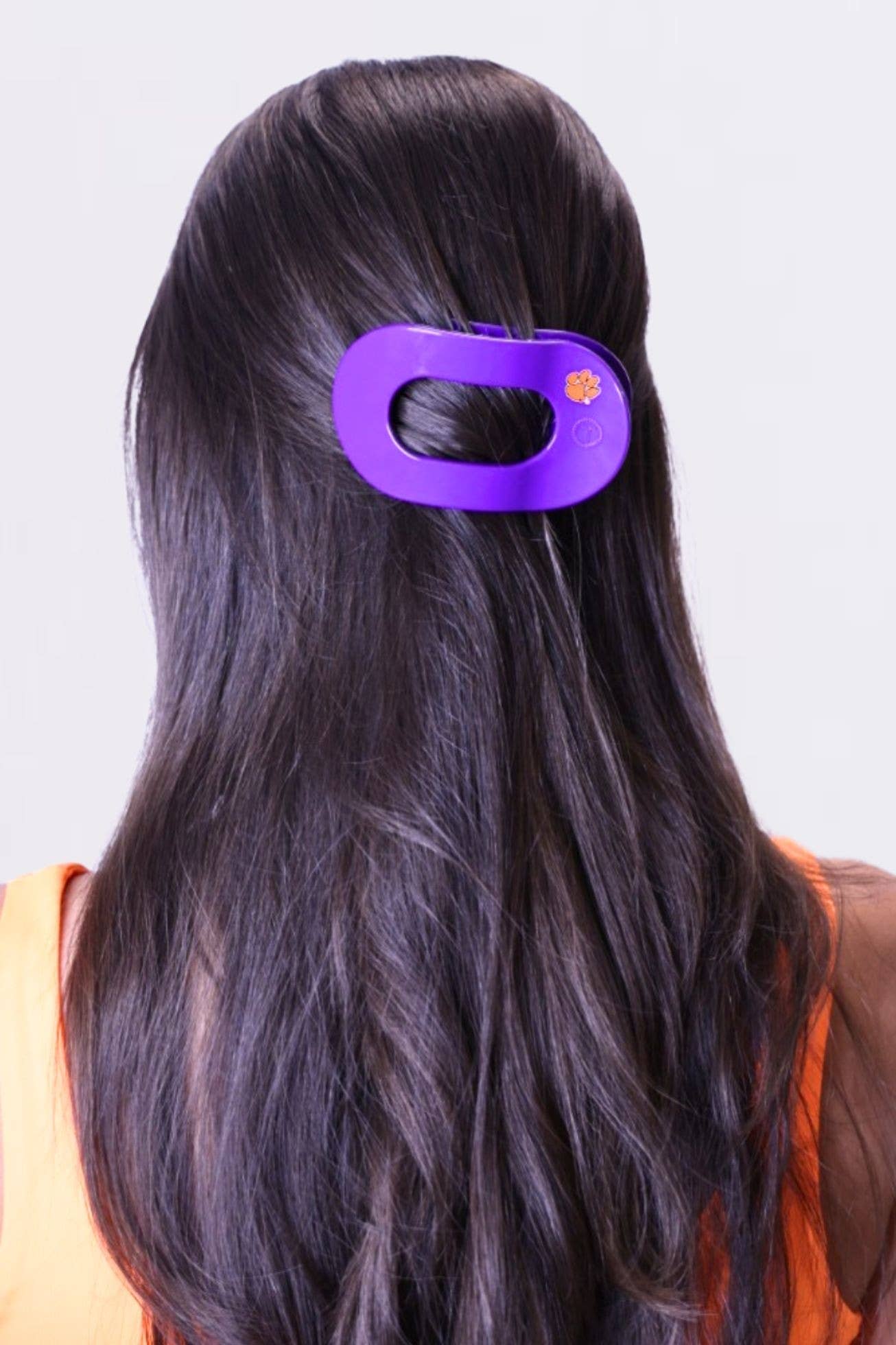TELETIES - Round Flat Hair Clip | Med. | Clemson Univ.