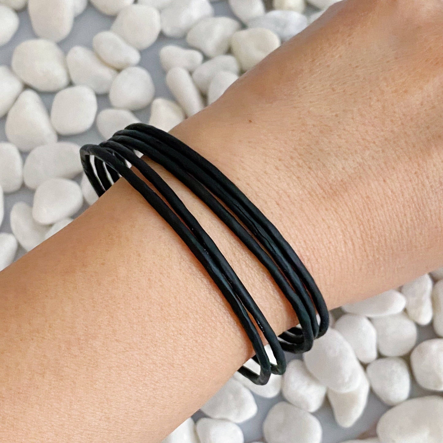 Ellison+Young - Color Of Your Game Slim Bangle Set Of 5: Red