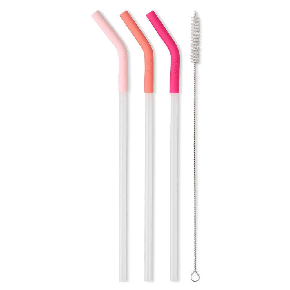 Swig Life - Blush/Coral/Pink Reusable Straw Set (Mega Mugs)