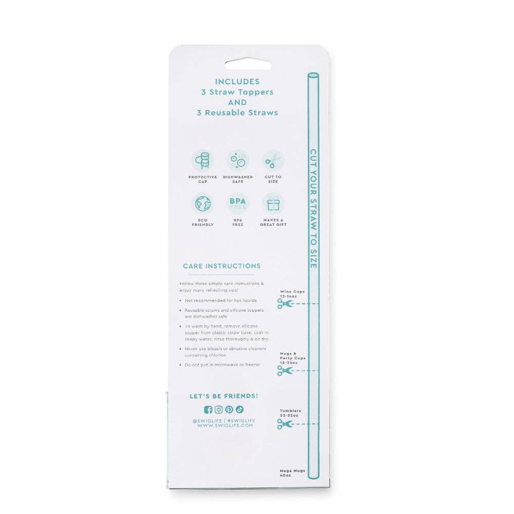 Swig Life - Oh Happy Day Straw Topper Set