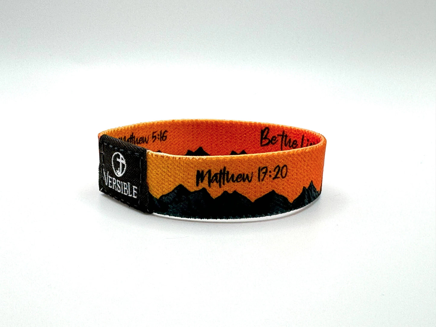 Versible - Sunrise / Matthew 5:16 & Matthew 17:20 Wristband: Medium