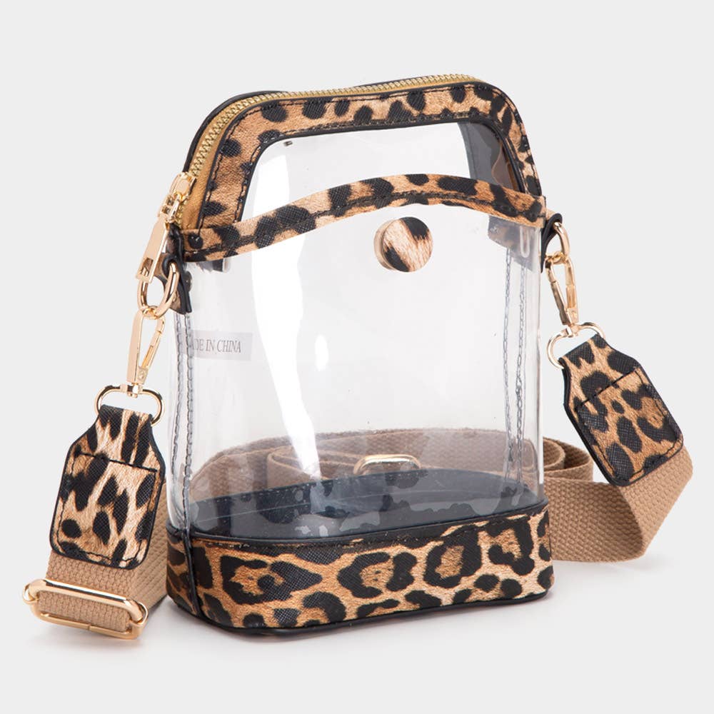 Clear Crossbody Bag: Silver