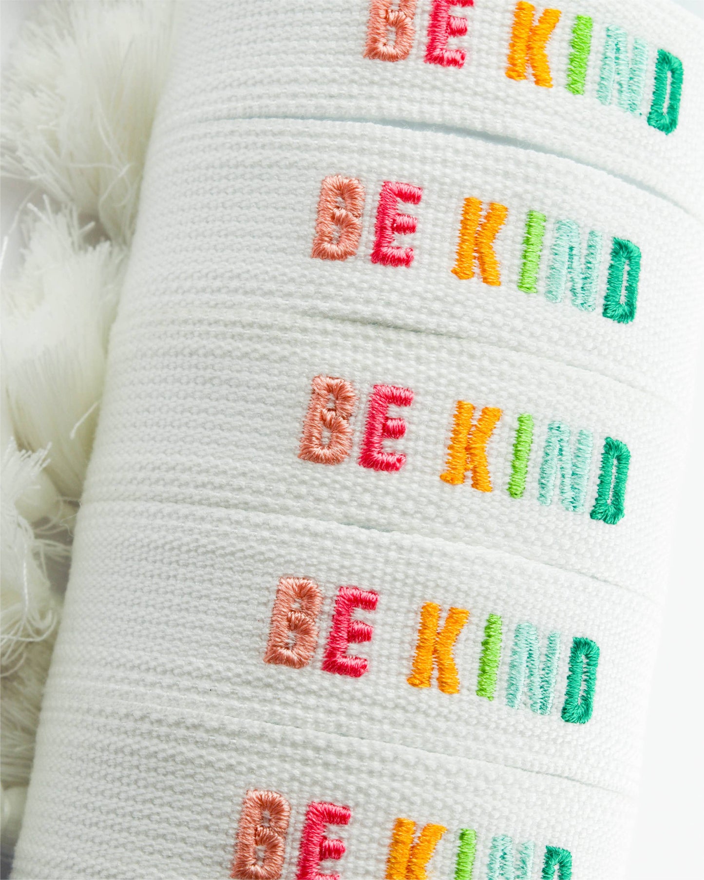 Cleary Lane - Colorful Embroidered Bracelets: Hot Pink | Be Kind