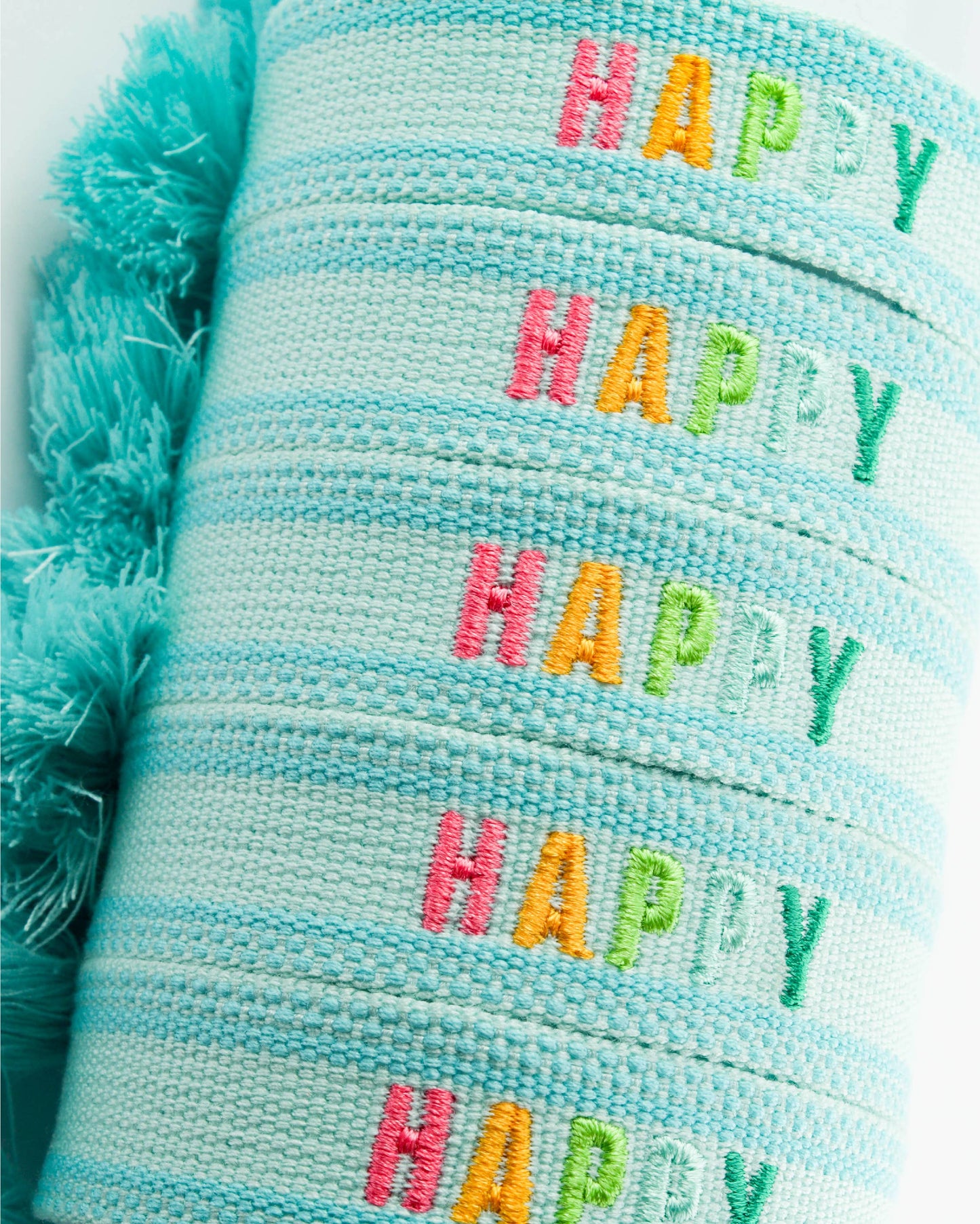Cleary Lane - Colorful Embroidered Bracelets: Hot Pink | Be Kind