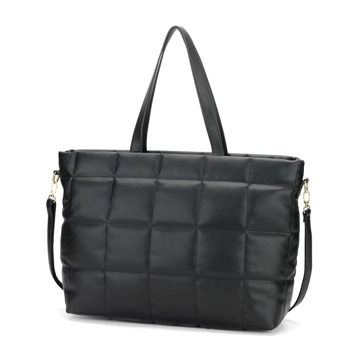 Viv&Lou - Black Parker Puffy Tote