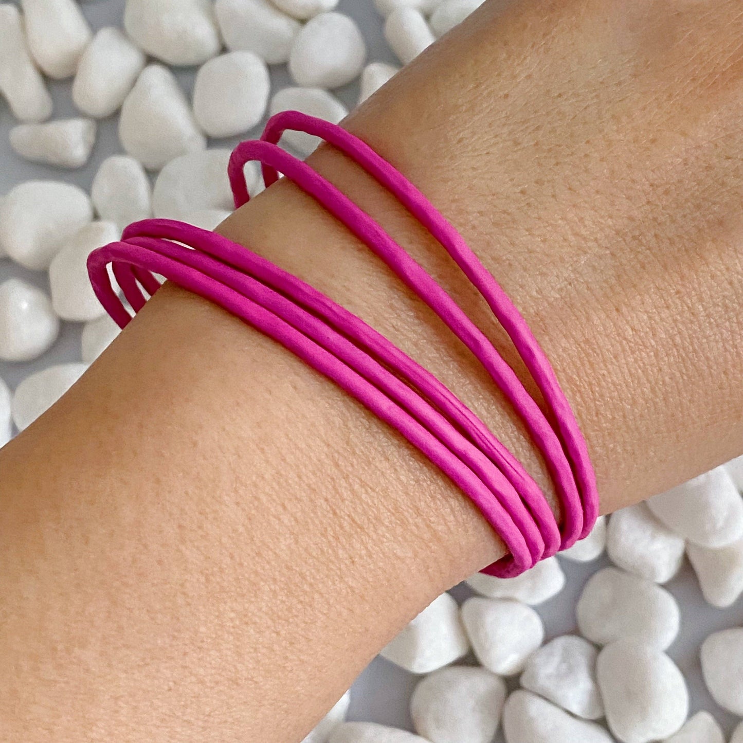 Ellison+Young - Color Of Your Game Slim Bangle Set Of 5: Red