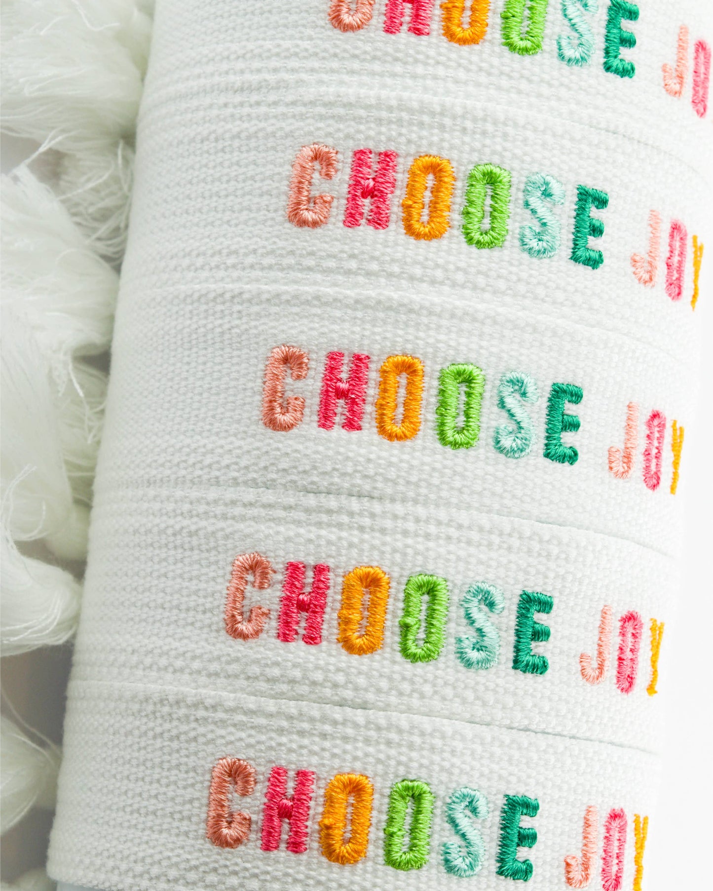 Cleary Lane - Colorful Embroidered Bracelets: Hot Pink | Be Kind