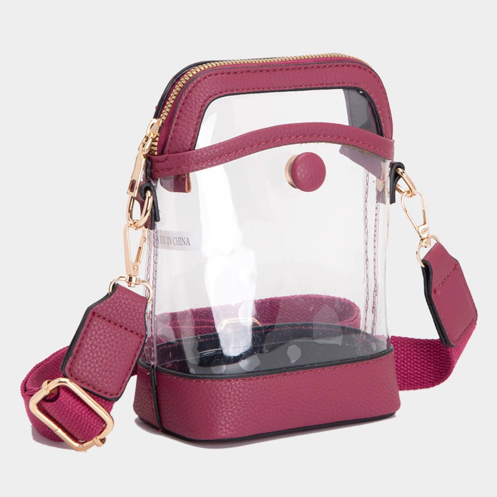 Clear Crossbody Bag: Silver