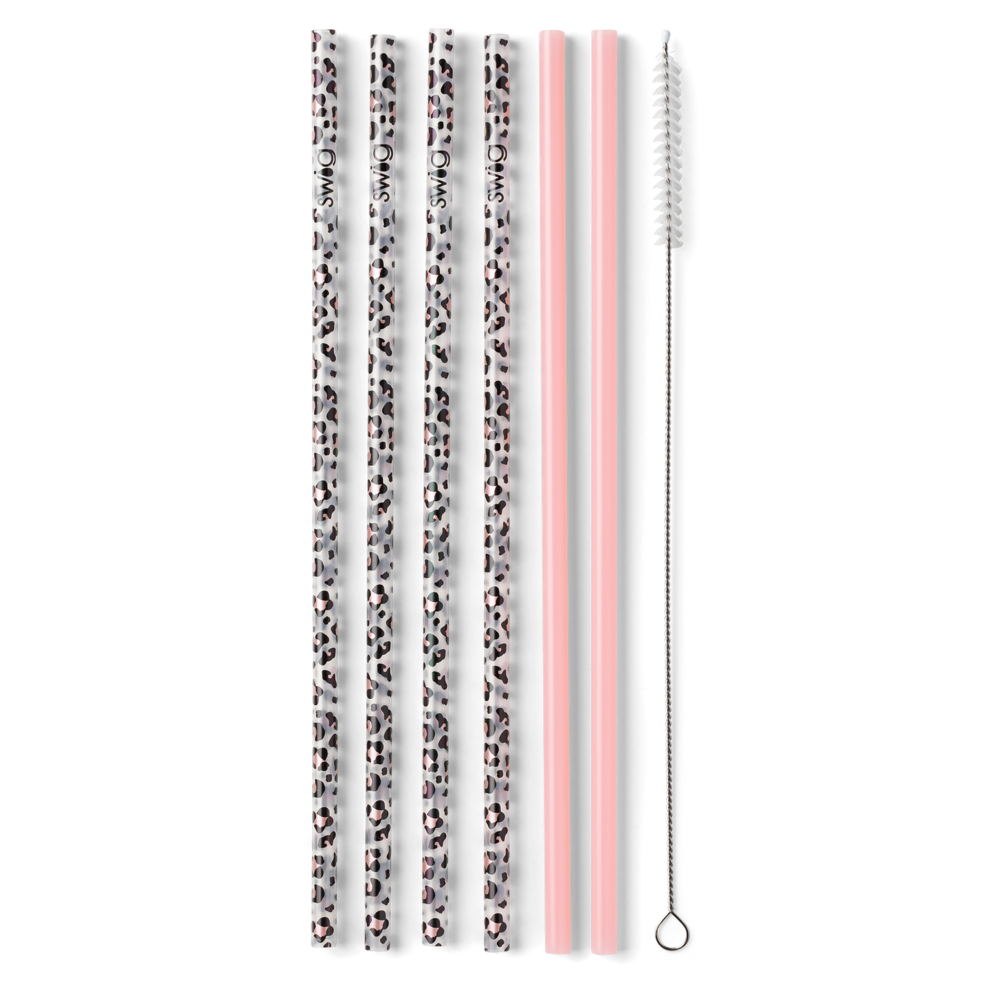 Swig Life - Luxy Leopard + Blush Reusable Straw Set