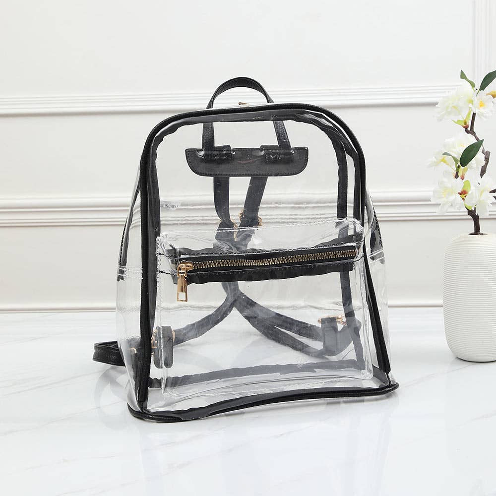 Clear Backpack Bag: White