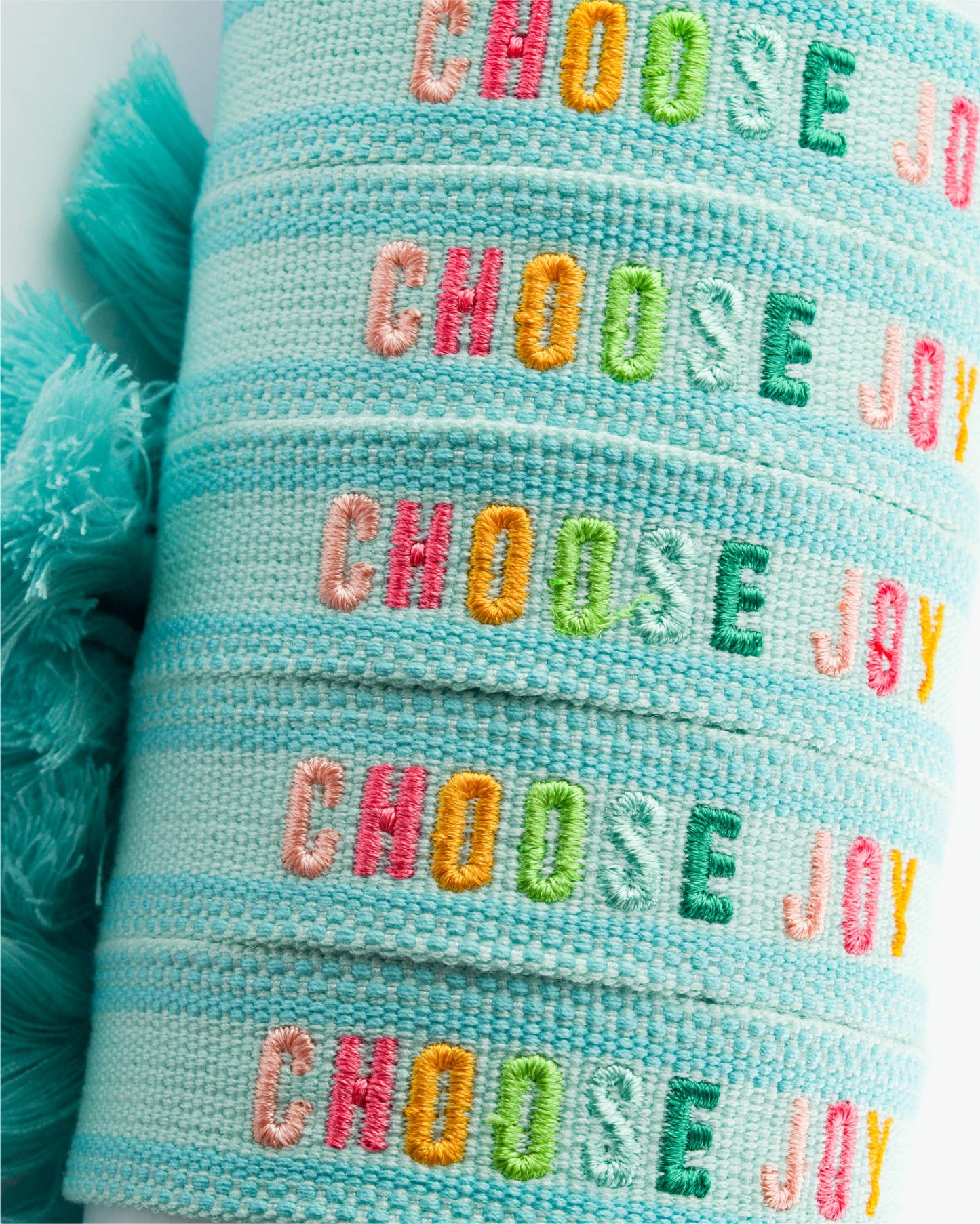 Cleary Lane - Colorful Embroidered Bracelets: Hot Pink | Be Kind