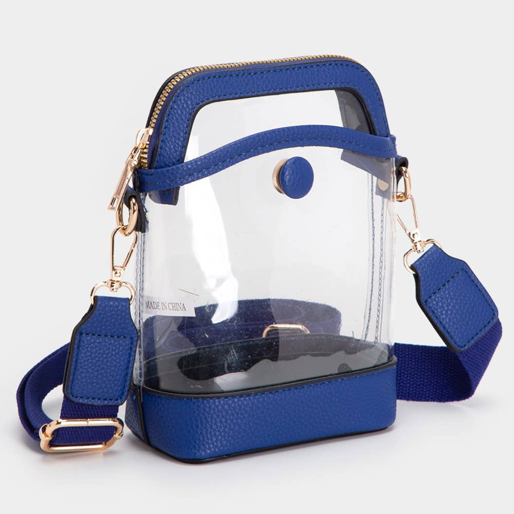 Clear Crossbody Bag: Silver