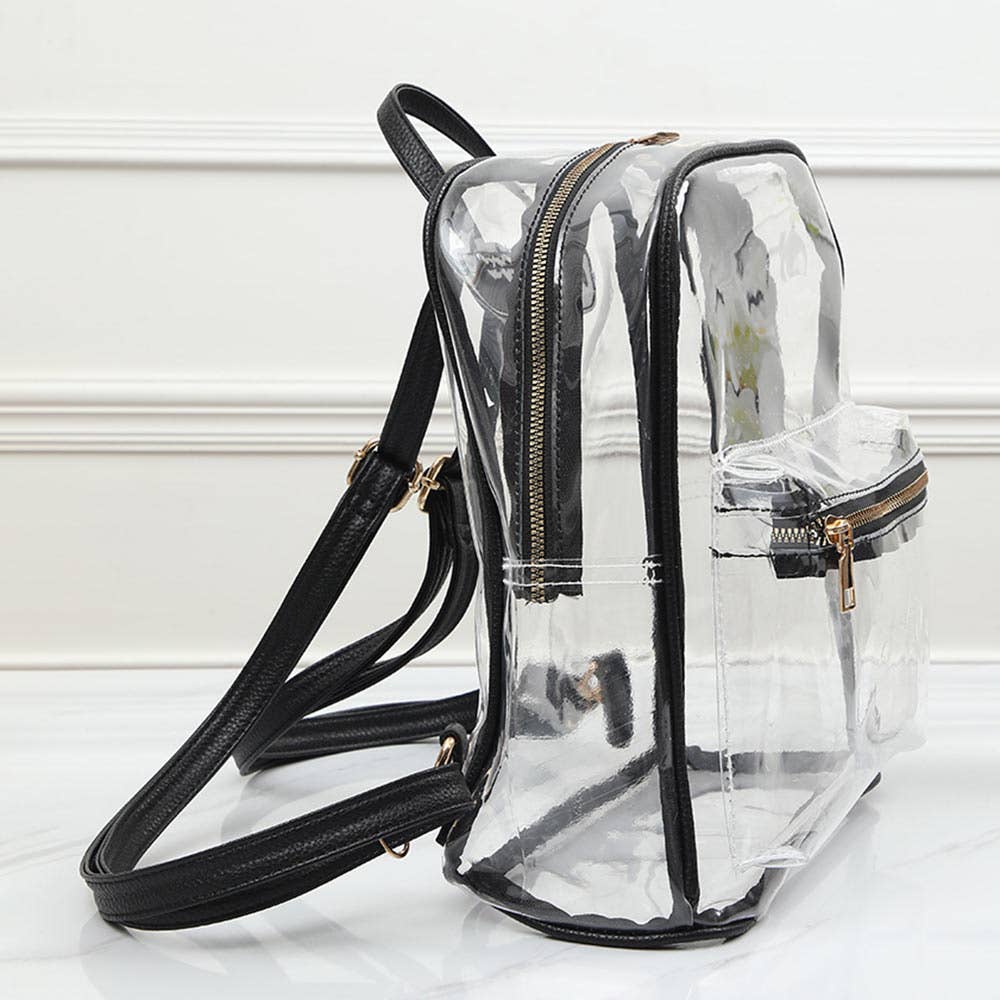 Clear Backpack Bag: White