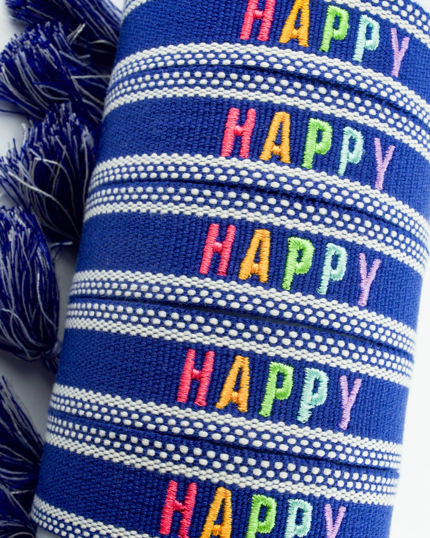 Cleary Lane - Colorful Embroidered Bracelets: Hot Pink | Be Kind