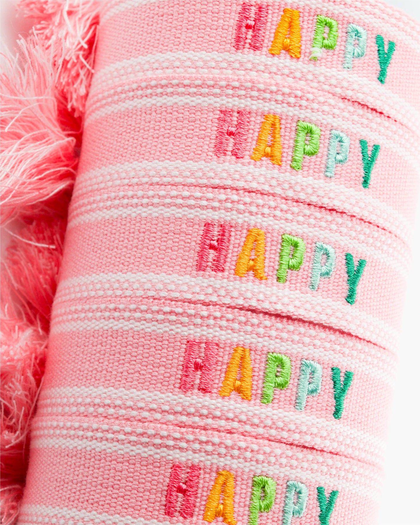 Cleary Lane - Colorful Embroidered Bracelets: Hot Pink | Be Kind