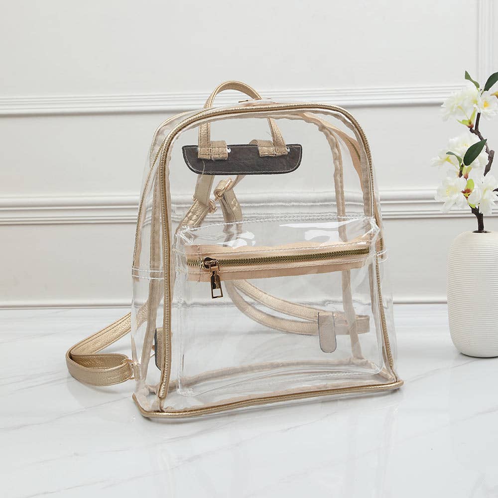 Clear Backpack Bag: White