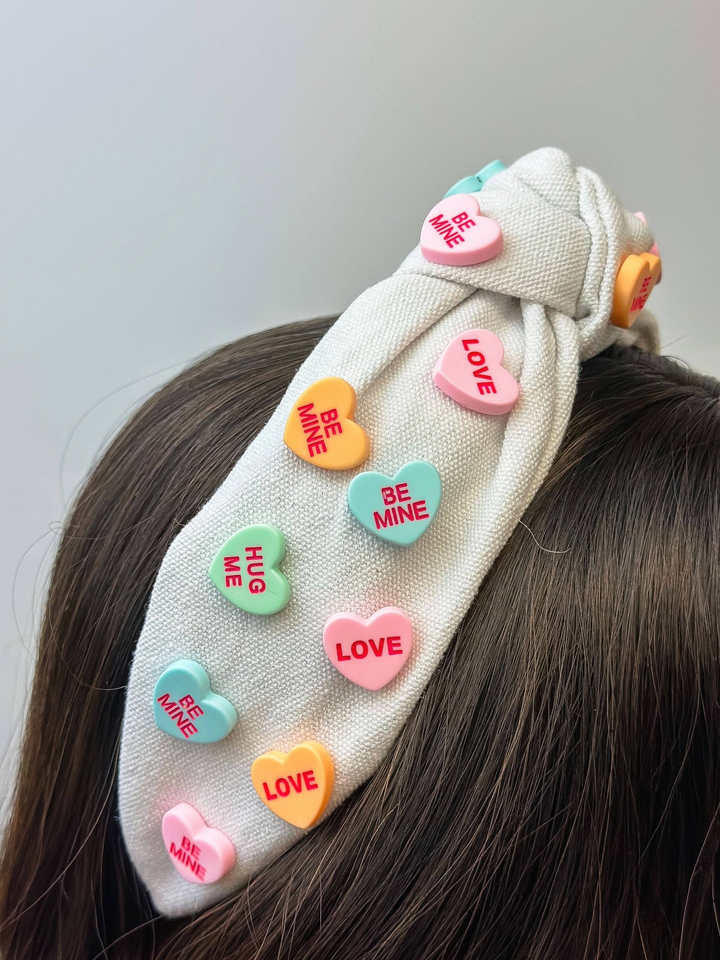 Prep Obsessed Wholesale - Conversation Heart Headbands: Pink/Red Hearts